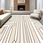 Linear geometric maze pattern Rug