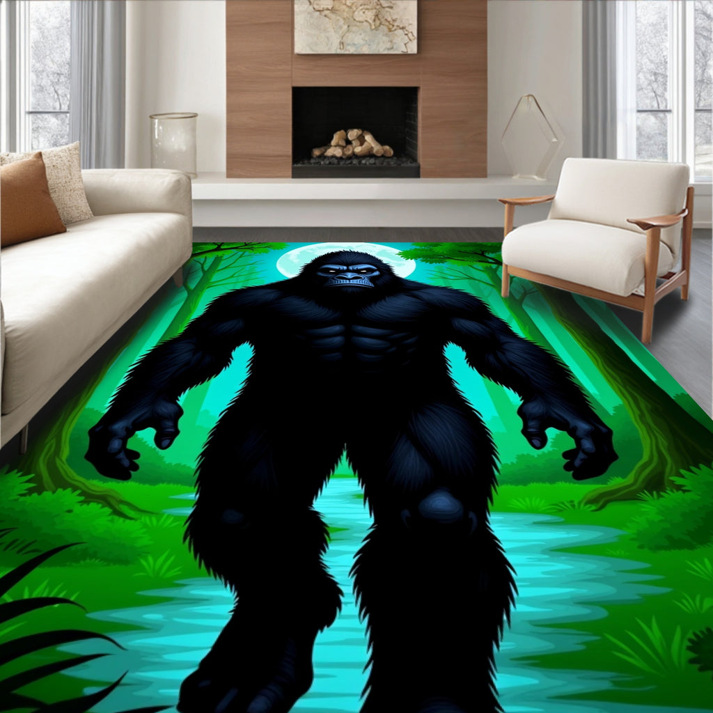 Mighty Ape Walking Through Forest Rug