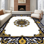 Grand Floral Leaf Border Design Rug