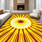 Radiating Starburst Geometric Pattern Rug