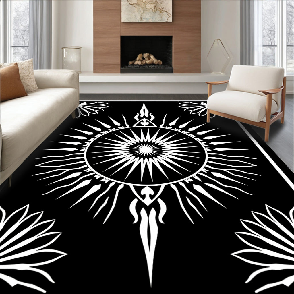 Celestial Sunburst Radiant Design Rug