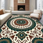 Intricate Floral Mandala Pattern Rug