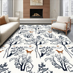 Woodland Creatures And Trees Design Rug