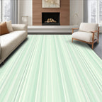 Subtle Mint Vertical Stripe Pattern Rug
