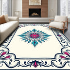 Floral Frame Medallion Design Rug