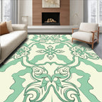 Art Nouveau Mint Swirl Pattern Rug