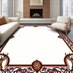 Regal Deer Woodland Corner Border Rug