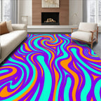 Swirling Pattern Vibrant Colors Rug