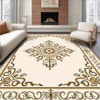 Ornate Border With Central Floral Medallion Rug