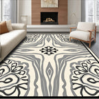 Abstract Floral Symmetry Pattern Design Rug
