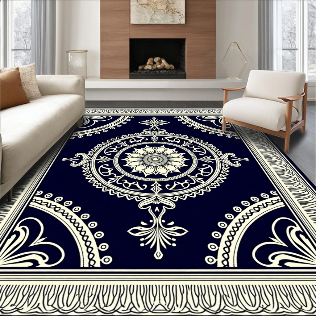 Classic Mandalas With Floral Accents Rug