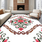 Intricate Floral Vines Pattern Oriental Rug