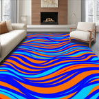 Vibrant Wave Pattern Rug