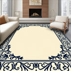 Elegant Floral Border Design Rug