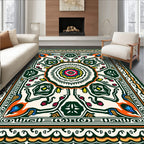 Colorful Intricate Floral Mandala Pattern Rug