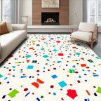 Colorful Confetti Shape Pattern Rug