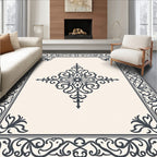 Elegant Scrollwork With Central Motif Rug