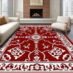 Classic Floral Vine Border Design Rug