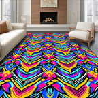 Vibrant Zigzag Abstract Pattern Rug