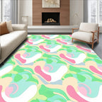 Soft Pastel Organic Shapes Pattern Rug