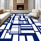 Geometric Rectangles Modern Design Rug