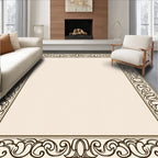 Elegant Swirl Border Pattern Rug