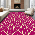 Geometric Art Deco Fuschia Pattern Rug