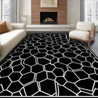 Organic Hexagonal Net Design Rug