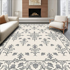 Elegant Floral Scroll Pattern Design Rug