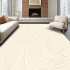 Cream Abstract Swirl Pattern Rug