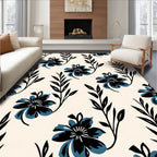 Bold Floral Branch Abstract Design Rug