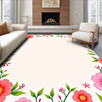 Floral Border Charm Rug