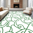 Abstract Swirls Minimalist Design Rug