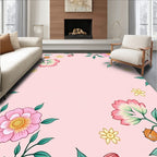 Delicate Pink Floral Artful Rug
