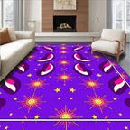 Vibrant Paisley Sunburst Geometric Rug