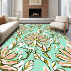 Floral Sketchy Botanical Design Rug