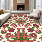Floral Medallion Symmetry Design Rug
