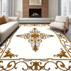 Ornate Floral Scrollwork Pattern Rug