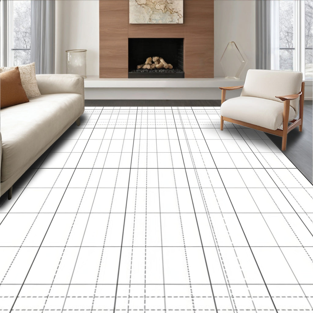 Classic Grid Structured Design Rug