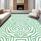 Abstract Swirls and Waves Design Rug