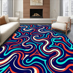 Vibrant Swirl Abstract Pattern Rug