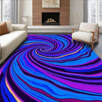 Vibrant Swirl Abstract Pattern Rug