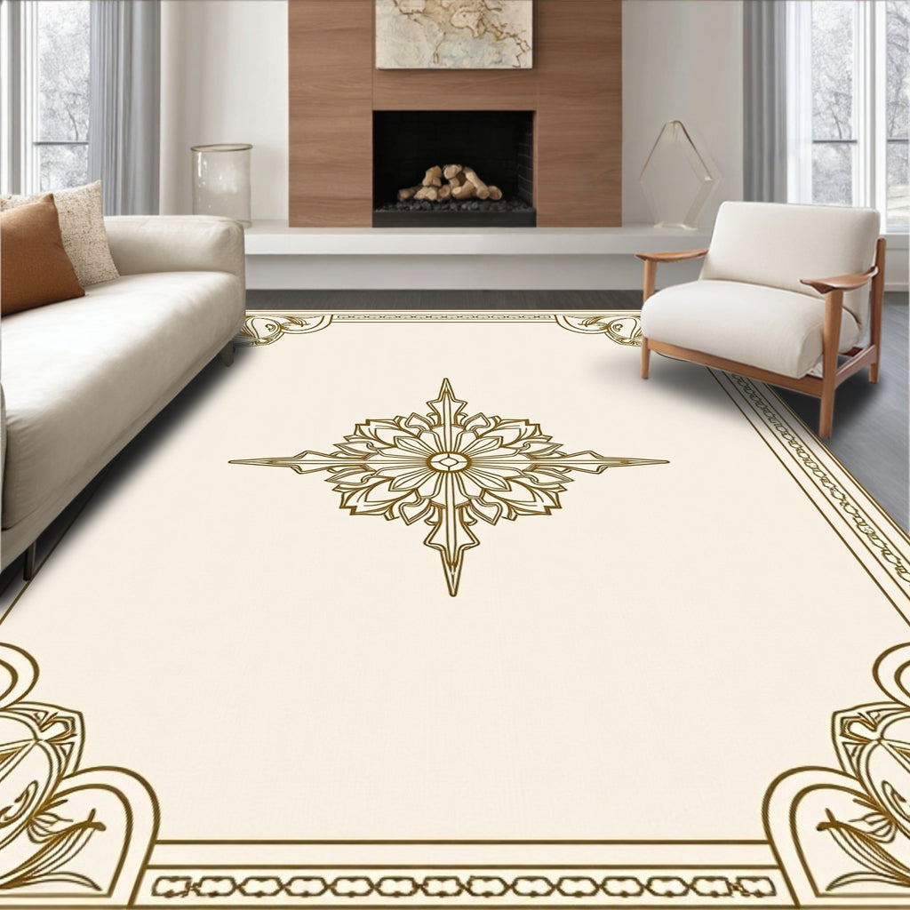 Grand Floral Ornate Frame Rug