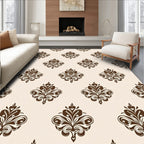 Classic Damask Floral Pattern Rug
