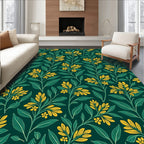 Vintage Botanical Floral Pattern Rug