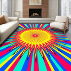 Radiant Pop Art Sunburst Rug