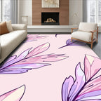 Soft Feather Pattern Pastel Design Rug
