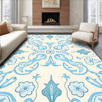 Art Nouveau Floral Swirl Pattern Rug
