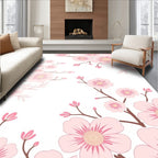 Pink Blossom Branch Pattern Rug