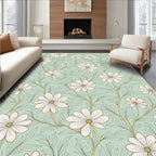 Delicate Floral Vine Pattern Rug